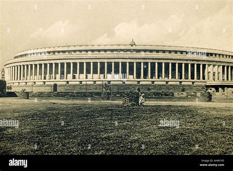 Old vintage 1900s Lok Sabha Parliament House Delhi India - aad 91702 Stock Photo - Alamy