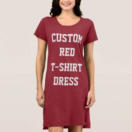 Custom Personalized Women's RED T-SHIRT DRESS - create your own gifts personalize cyo custom ...