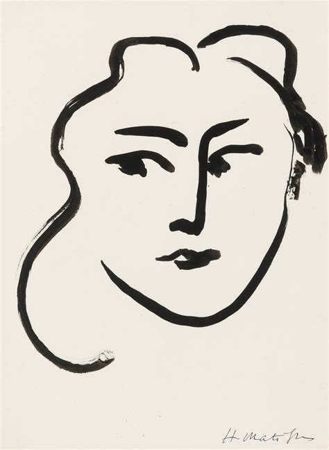 face matisse line drawings - Marlin Kinder