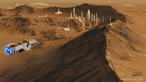 human Mars: Martian cities by Jon Hrubesch