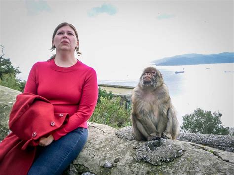 Laura and one of the Gibraltar monkeys. | Rock of gibraltar, Gibraltar, Famous