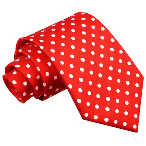 Men's Polka Dot Red Tie