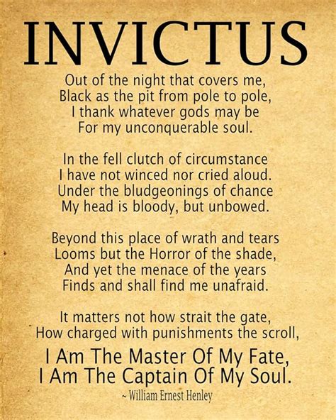 WallBuddy Invictus Poem Invictus Print Art Print by William Ernest ...