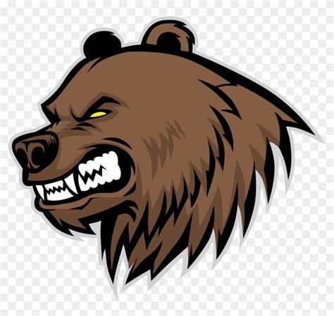 Grizzly Bear Drawing - Easy Angry Bear Drawing - Free Transparent PNG ...