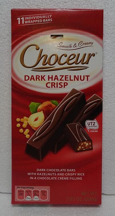 Choceur Dark Chocolate with Roasted Hazelnut and Crisp 200g 7.05oz - Food & Beverages