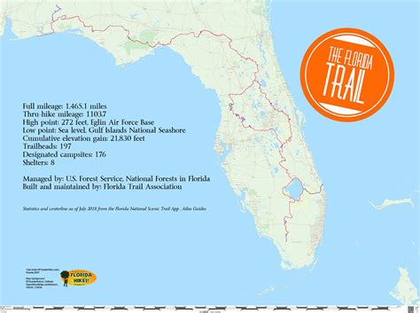 Florida Trail | Florida Hikes! - Florida Hot Springs Map - Printable Maps