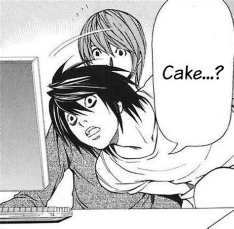 L Death Note Eating Cake