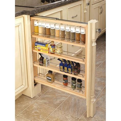 Rev-A-Shelf 30 in. H x 3 in. W x 23 in. D Pull-Out Between Cabinet Base ...