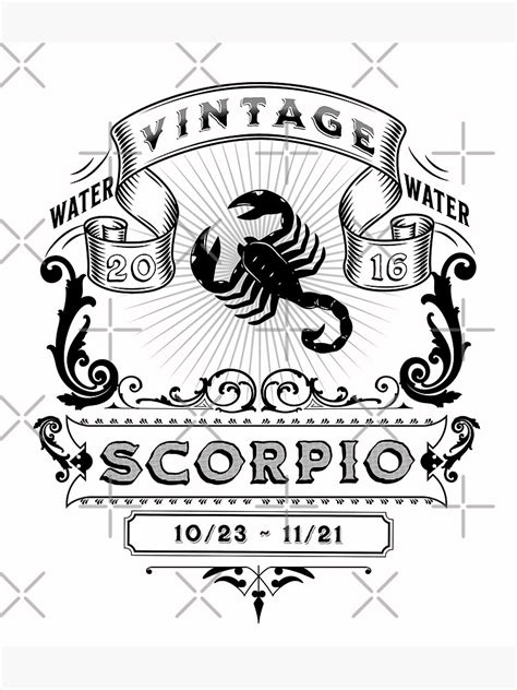 "The Zodiac Sign of Scorpio Black and White 2016" Poster for Sale by rhombusOnion | Redbubble