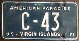 U.S. VIRGIN ISLANDS, ST. CROIX 1971 license plate | Low numb… | Jerry "Woody" | Flickr