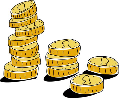Clipart - Gold Coins Illustration