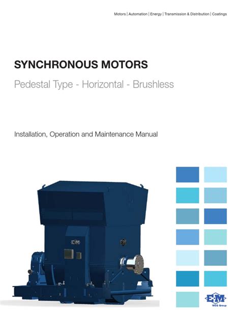 WEG Synchronous Motors Pedestal Type Brushless 240E Manual English | PDF | Electric Motor ...