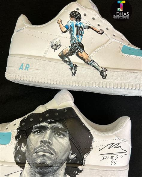 Diego Maradona Air Force 1 Custom | Air force 1 custom, Custom air ...