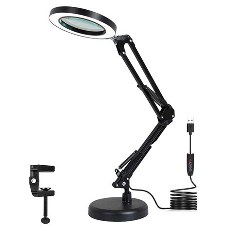 Dotlite Flex Magnifying Lamp,Magnifying Glass with Light and Stand,2 in 1 Clamp Table & Desk ...