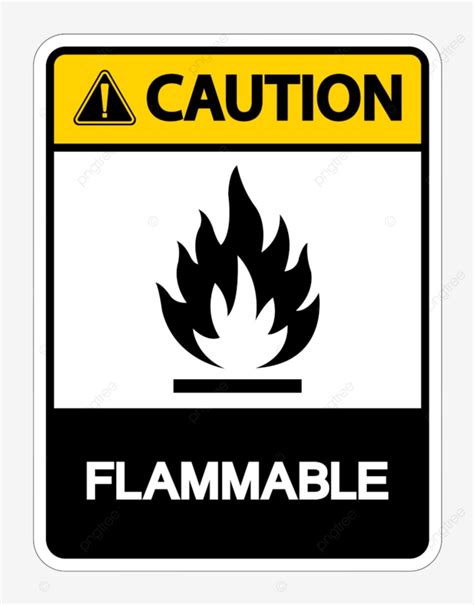 Flammable Symbol Vector Design Images, Caution Flammable Symbol Sign Isolate On White Background ...