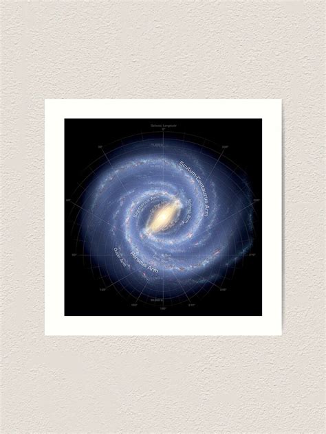 "MILKY WAY : Galaxy Map" Art Print by posterbobs | Redbubble