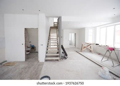 House Interior Renovation Construction Unfinished Stock Photo ...