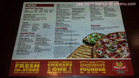 Online Menu of Marcos Pizza Restaurant, Saint Albans, West Virginia, 25177 - Zmenu