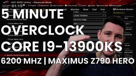 5 Minute Overclock: Intel Core i9-13900KS to 6200 MHz - 5 Minute Overclock