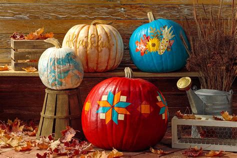 Home & Living Ready to Paint DIY Plaster Craft Fake Food 2 pieces Jack o Lanterns Pumpkins Fall ...