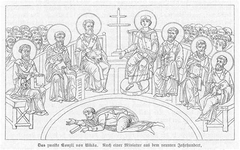 The First Council Of Nicaea, 325 Drawing by Mary Evans Picture Library ...