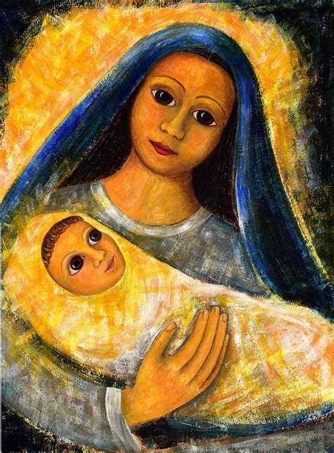 Mother Mary | Mother Mary And Jesus Painting Mother Mary Pictures, Nativity Painting, Assumption ...