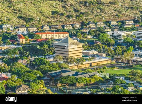 Colorful East West Center University of Hawaii Manoa Valley Tantalus Outlook Honolulu Oahu ...