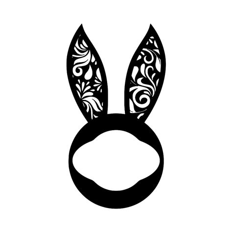 Free bunny ears monogram svg