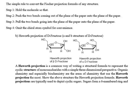 [Solved] Draw D-Fructose: (a) Fischer projection (b) Haworth... | Course Hero