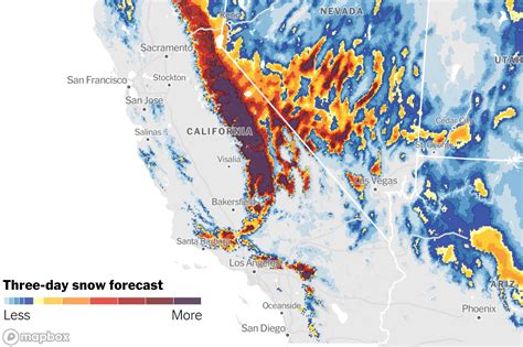 Snow Storm California Map - Fancie Shandeigh