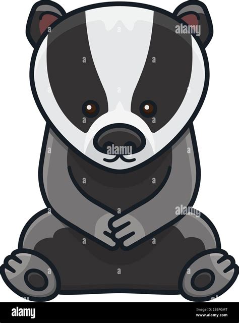 Badger cartoon character isolated vector illustration for Badger Day on ...