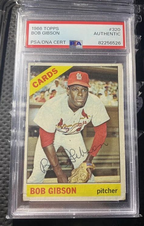 1966 Topps Bob Gibson #320 Signed PSA/DNA Auto HOF rare Autograph Signed | eBay