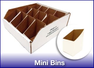 Cardboard Parts Bins | Corrugated Bin Boxes | In Stock