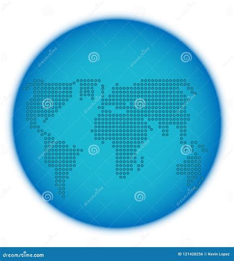 Dots World Map Globe Vector Background Stock Vector - Illustration of ...