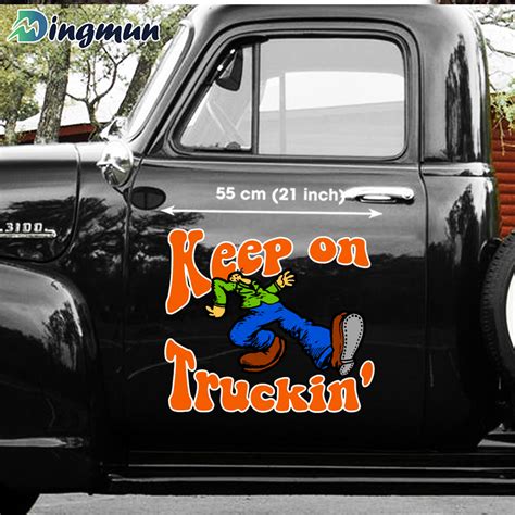 Vintage Keep On Truckin Decal Hot Rod Door Art Sticker For Cars