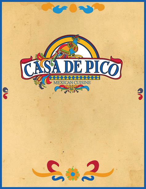 Casa de Pico Menu re-design on Behance