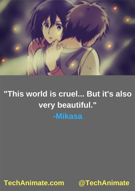 19 Mikasa Ackerman Quotes (Emotional) | TechAnimate