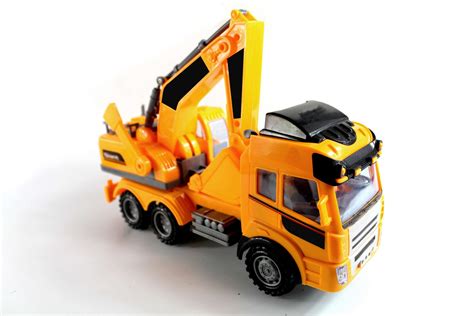 Toy Backhoe With Truck Free Stock Photo - Public Domain Pictures