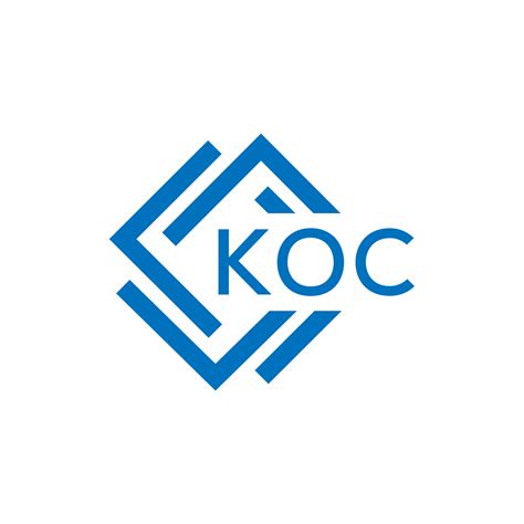 KOC letter logo design on white background. KOC creative circle letter logo concept. KOC letter ...