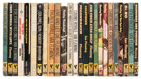 Lot Detail - Shelf of Over 20 Early James Bond Pan Paperbacks.