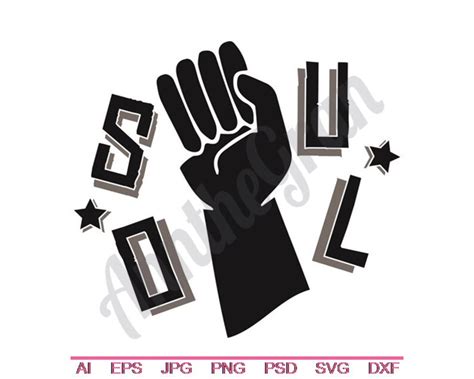 Soul Music Svg Dxf Eps Png Jpg Vector Art Clipart Cut - Etsy