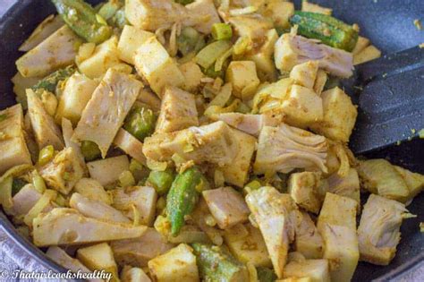 Green jackfruit curry - That Girl Cooks Healthy