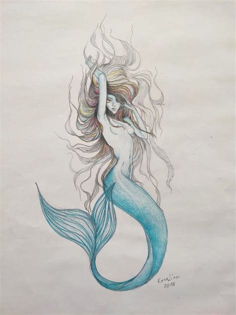 Realistic Mermaids Drawings