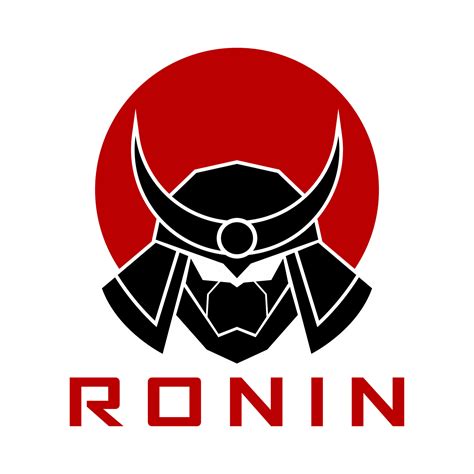 Ronin samurai circle logo design icon 14536619 Vector Art at Vecteezy