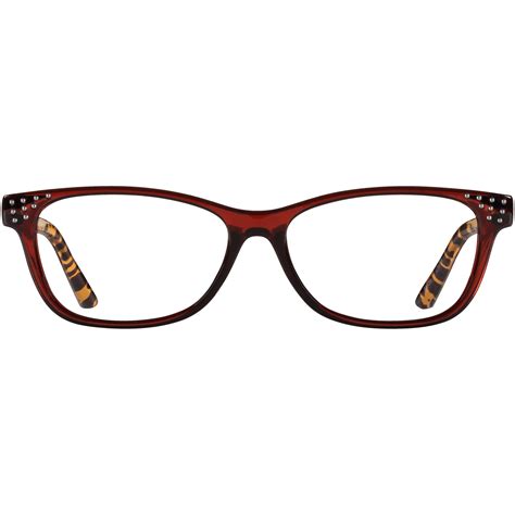 M Readers Women's Joan +1.25 Rectangle Reading Glasses with Case, Brown - Walmart.com