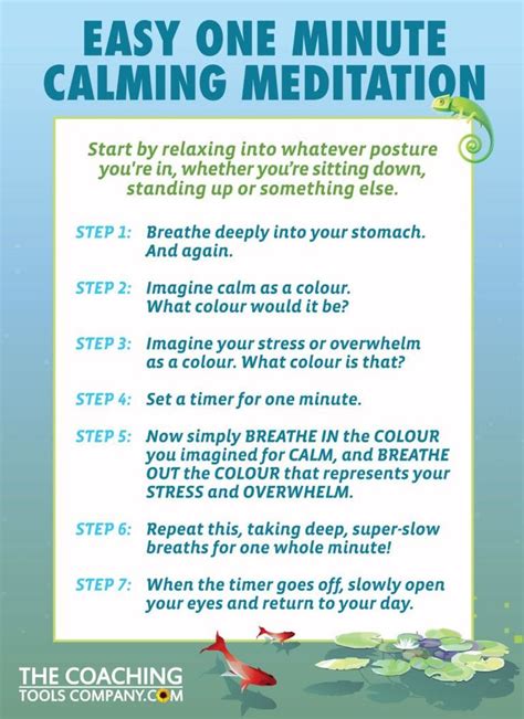 Easy 1 Minute Calming Meditation GRAPHIC | The Launchpad - The Coaching Tools Company Blog ...