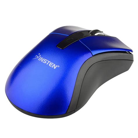 Insten Blue 2.4G Cordless 4 Keys Wireless Optical Mouse with 800 1200 1600 DPI for Computer ...