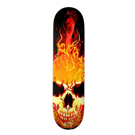 Flaming Skull Skateboard | Zazzle.com | Cool skateboards, Skateboard ...