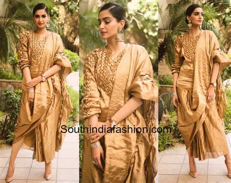 Sonam Kapoor Goes Bold In Gold! – South India Fashion