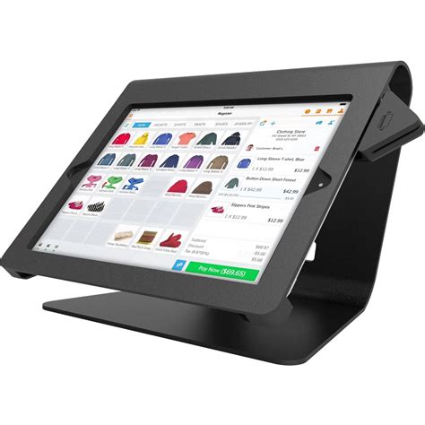 Compulocks Nollie iPad Mini POS Counter Top Kiosk Black - Stand for tablet - black - desktop ...